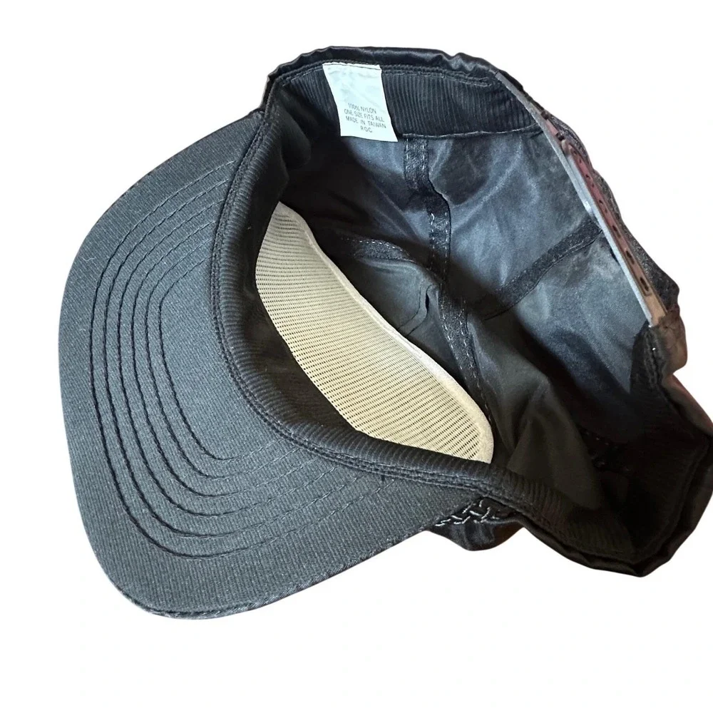 Vintage Nashville Souvenir Snapback Hat Black Nylon Script Rope Trucker Cap - Picture 2 of 2